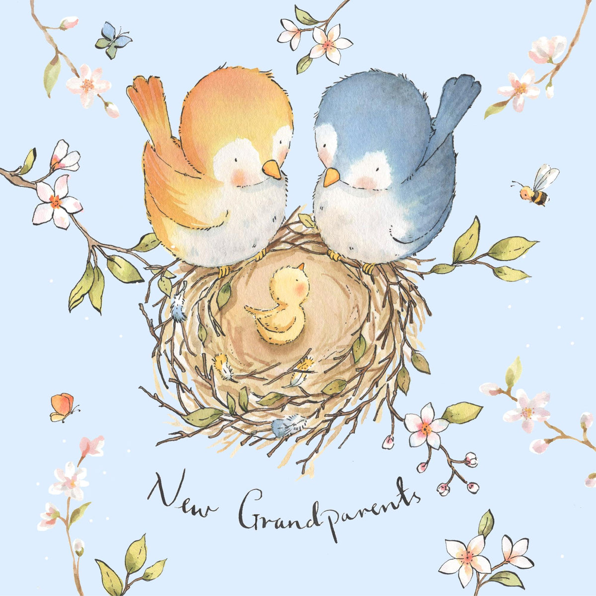 Baby Bird New Grandparents New Baby Card at Penny Black