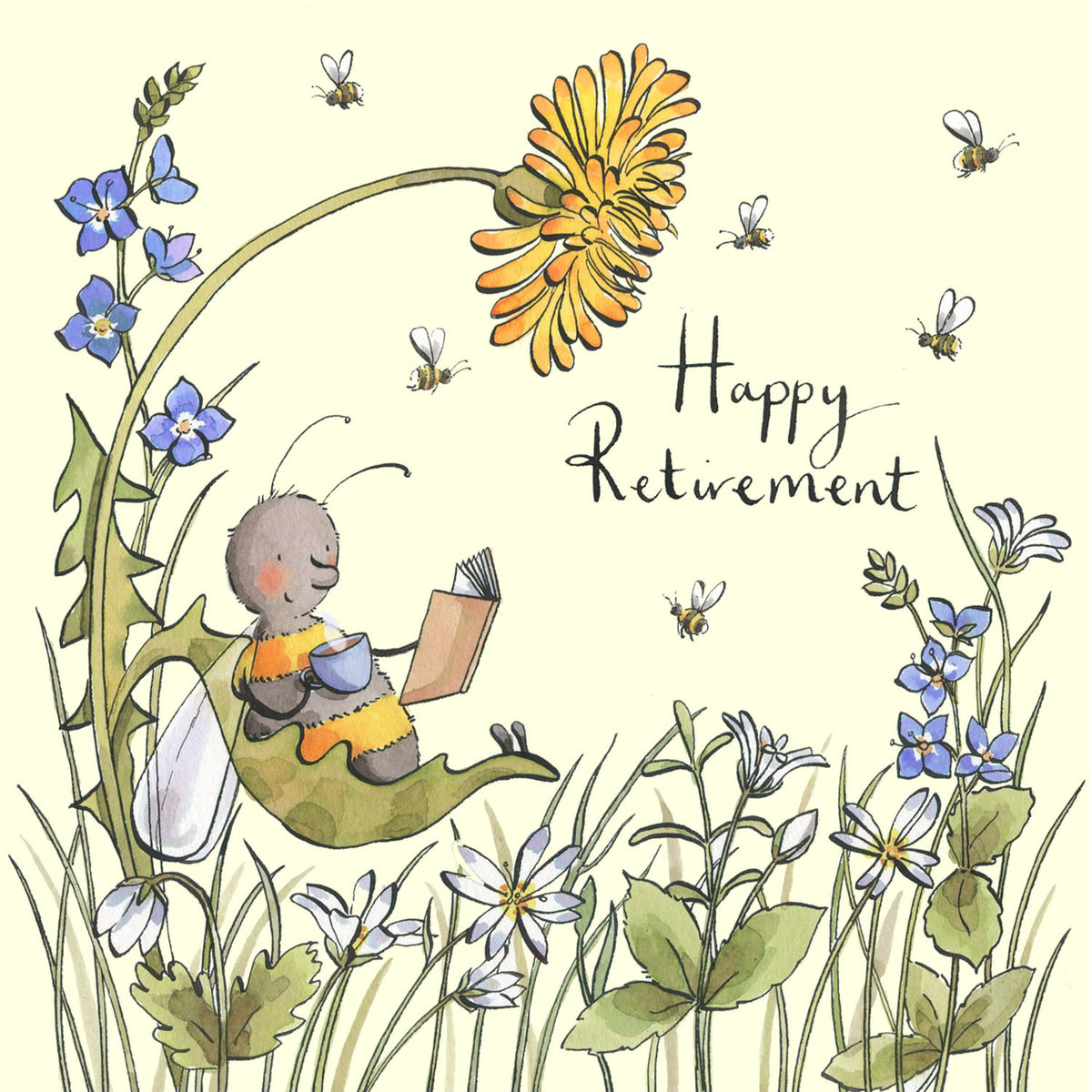 Dandelion Bee Retirement Card from Penny Black