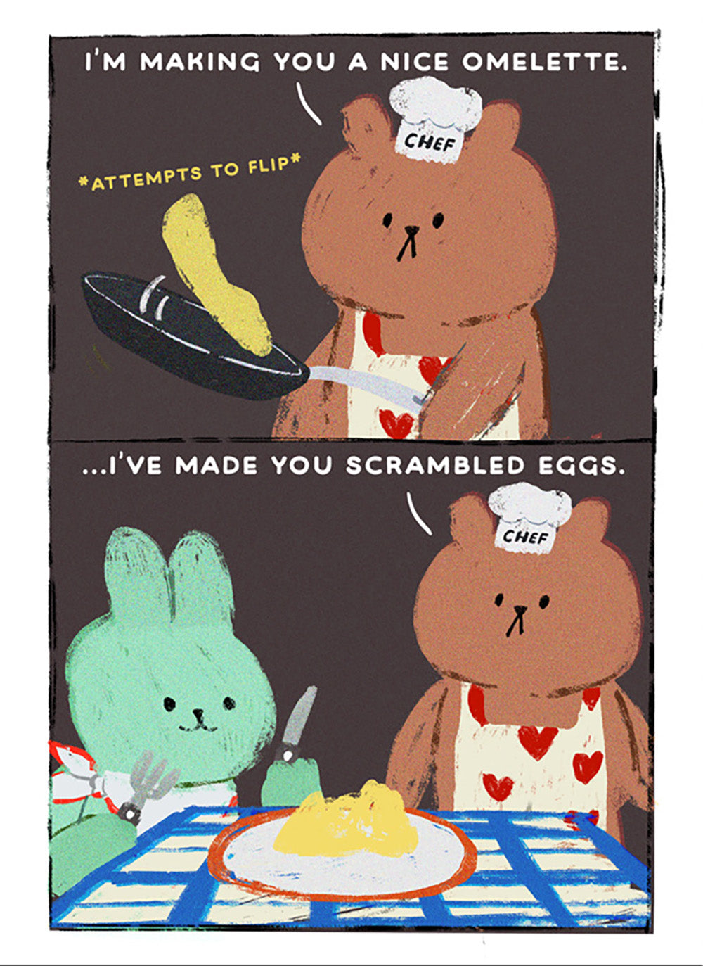 Nice Omelette Funny Card from Penny Black