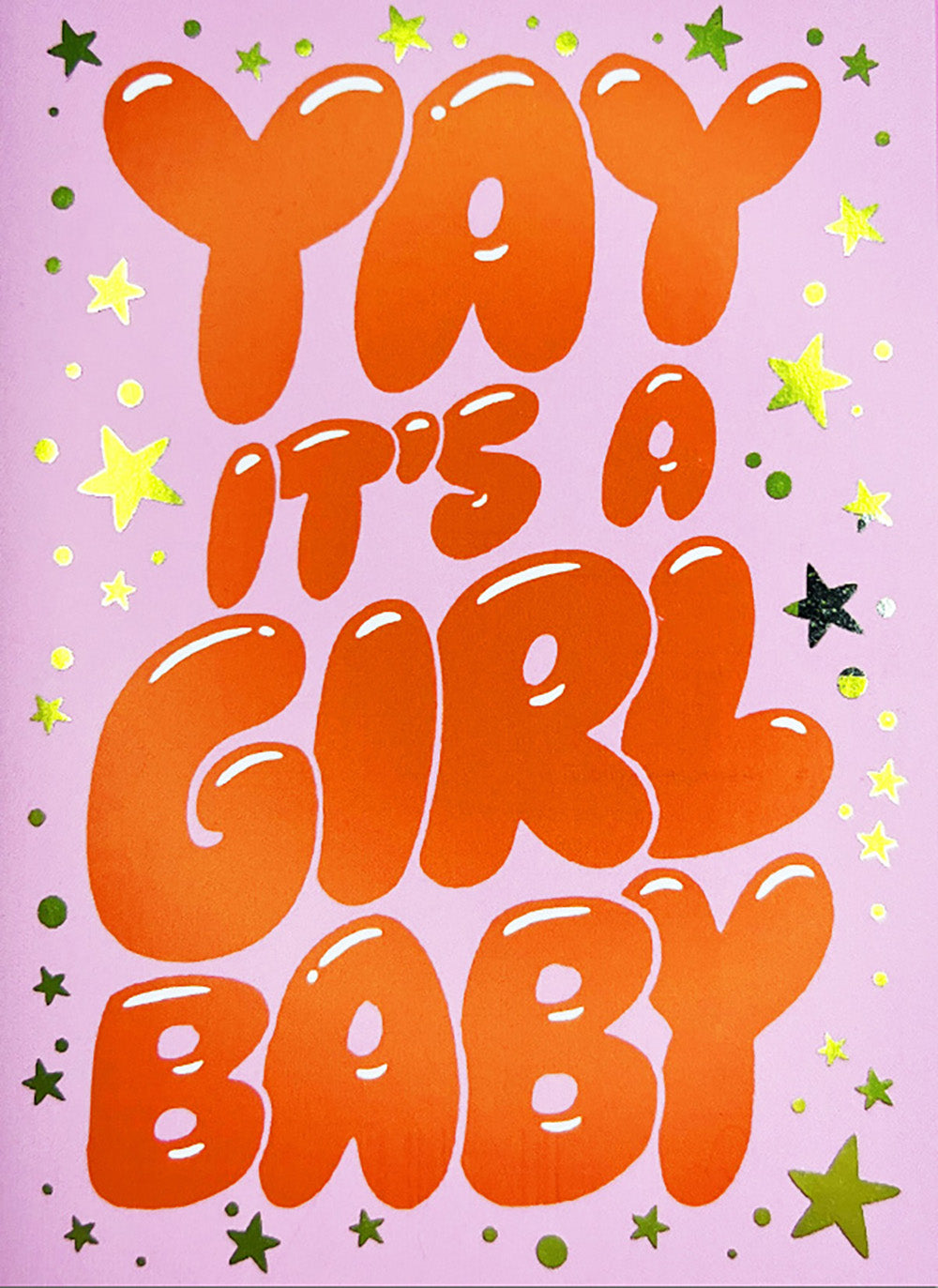 Yay It’s a Baby Girl Cartoon Card from Penny Black