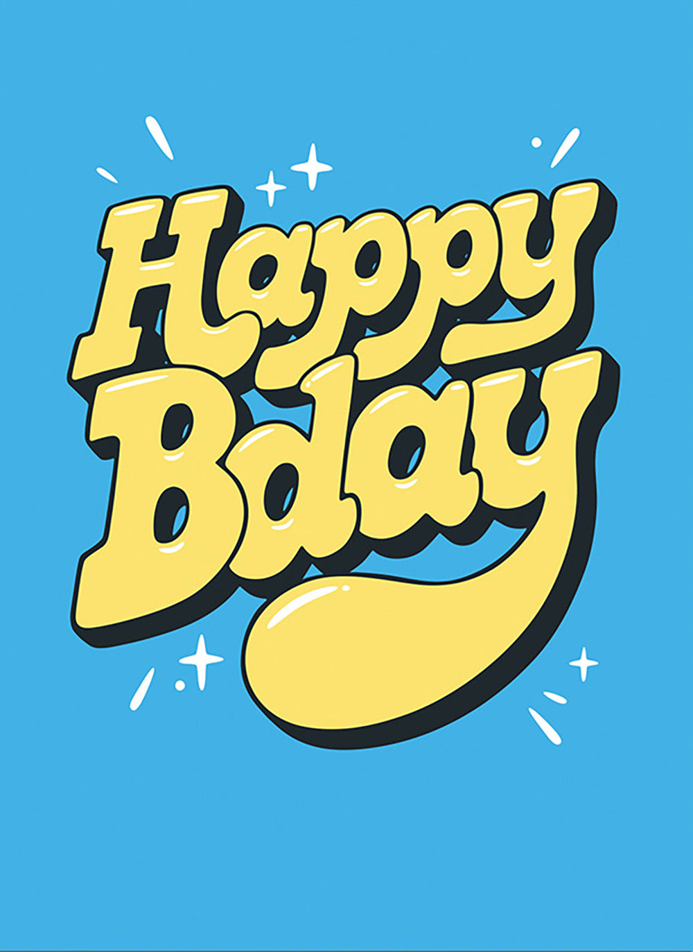 Happy Bday Foil Retro Birthday Card from Penny Black