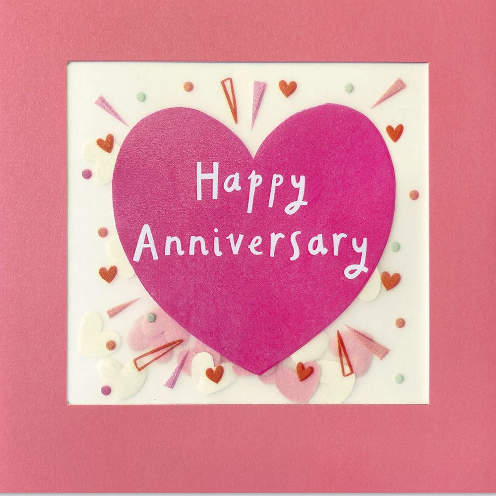 Pink Heart Shakies Anniversary Card at Penny Black