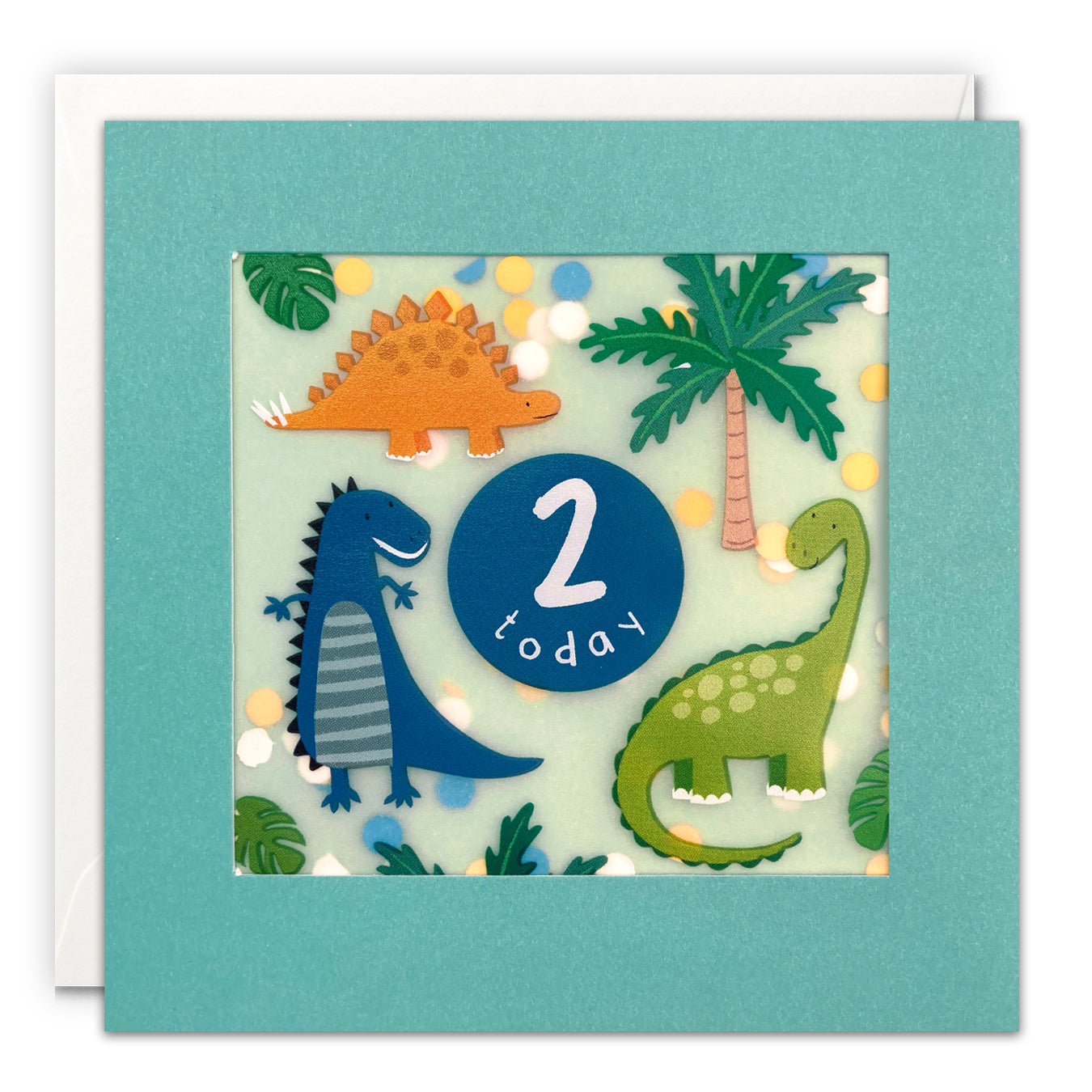 Age 2 Dinosaurs Shakies Birthday Card from Penny Black