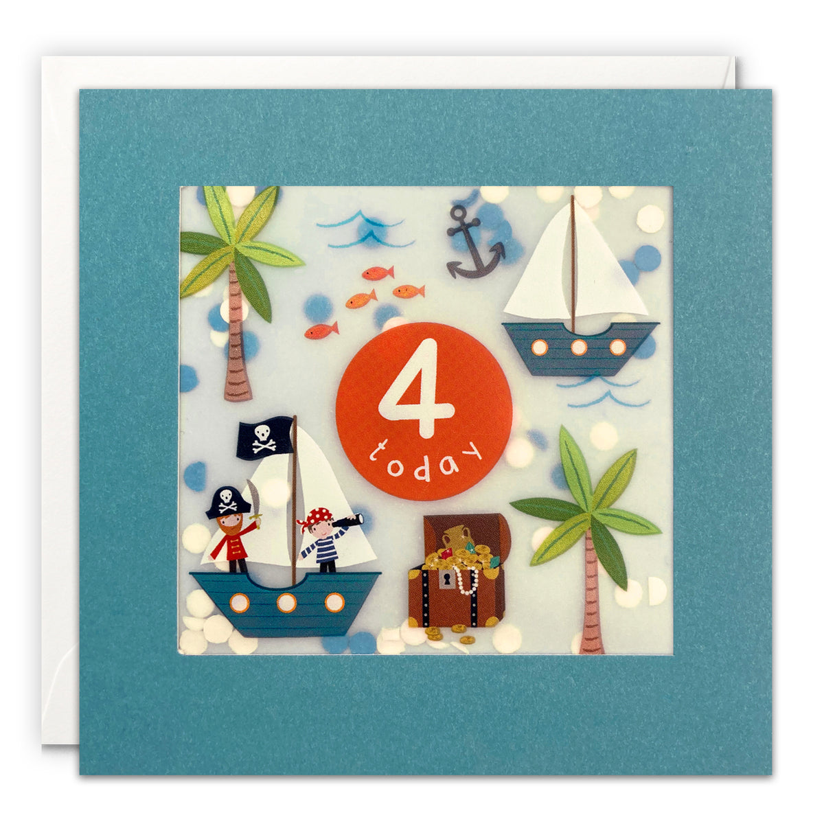 Age 4 Pirates Shakies Birthday Card from Penny Black