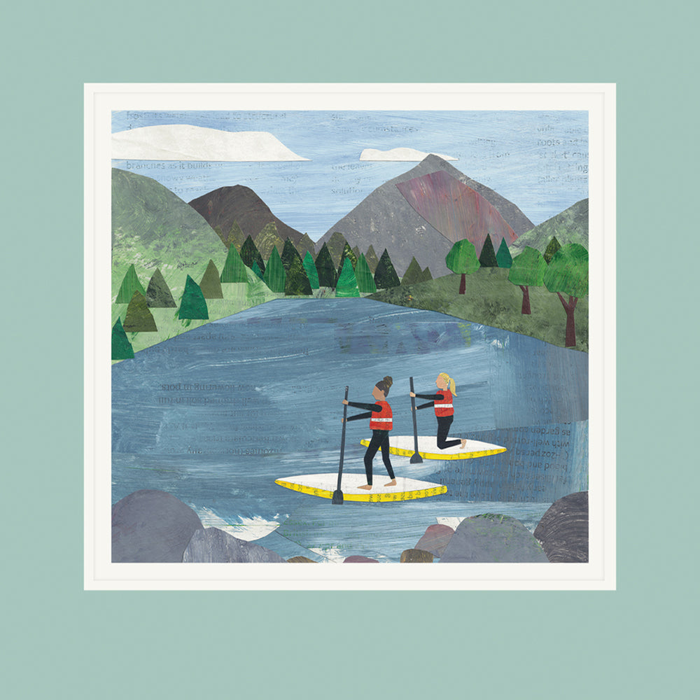 SUP Paddle Boarders Art Card at Penny Black