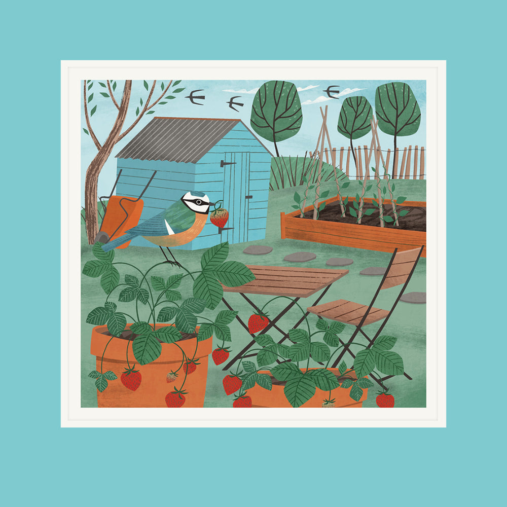 Strawberry Bird Thief Art Card at Penny Black