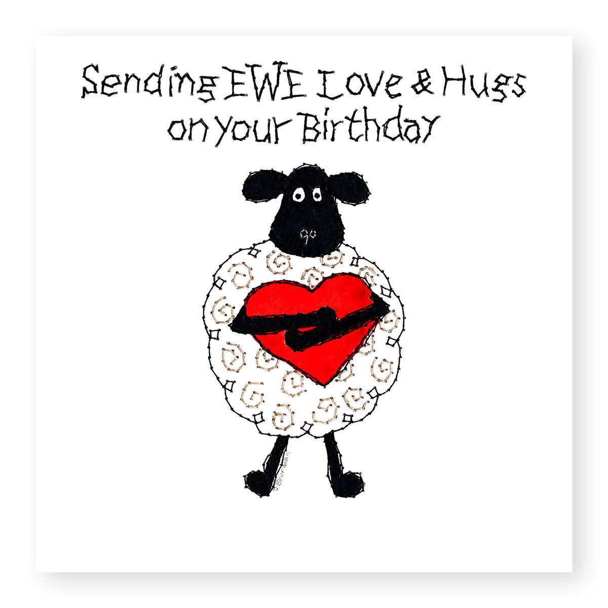 Sending Ewe Love And Hugs Birthday Card from Penny Black