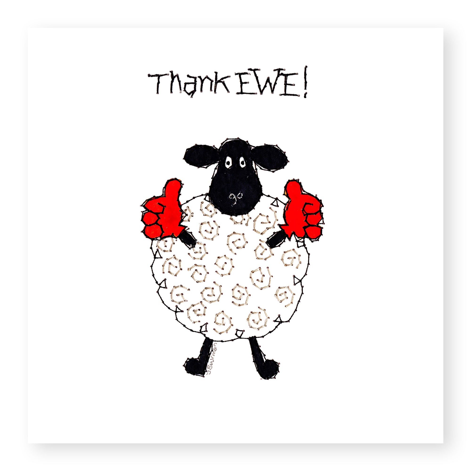 Thank Ewe Thumbs Up Card from Penny Black