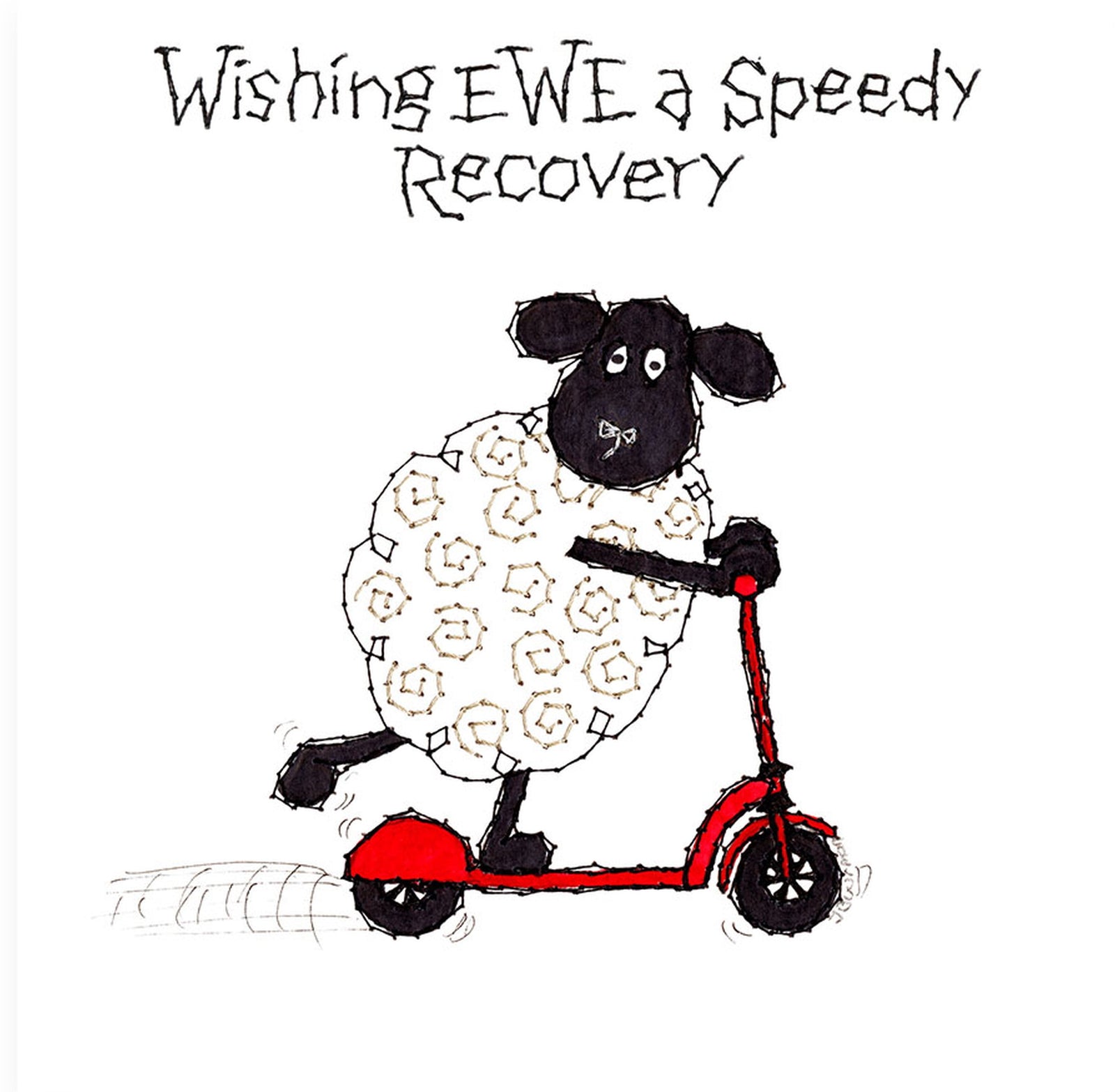 Wishing Ewe A Speedy Recovery Get Well Card at Penny Black
