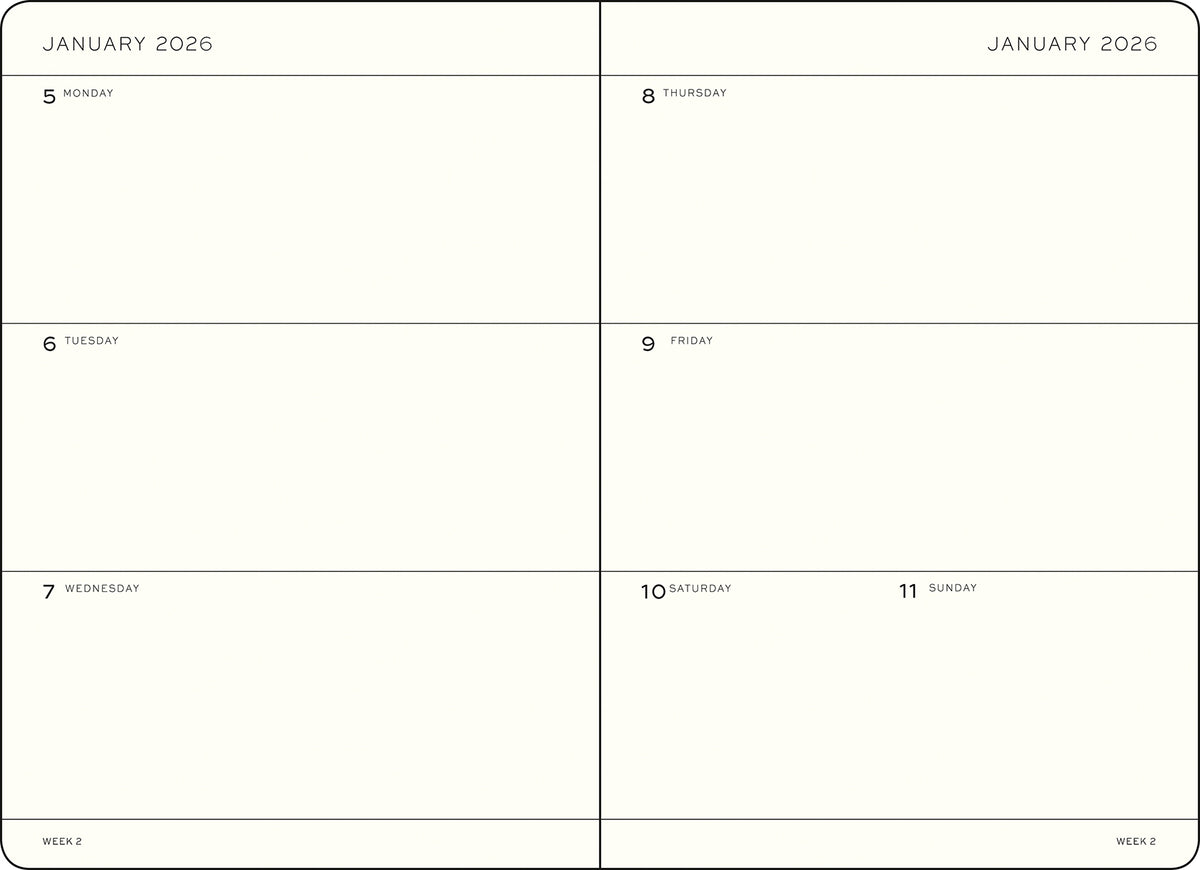 LEUCHTTURM1917 2026 Weekly Planner By Penny Black