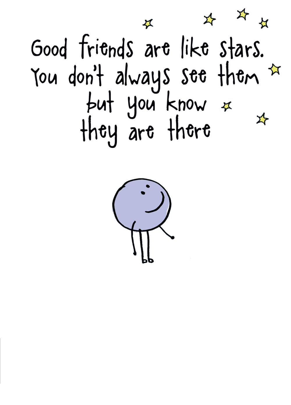 Good Friends Are Like Stars Friendship Card at Penny Black