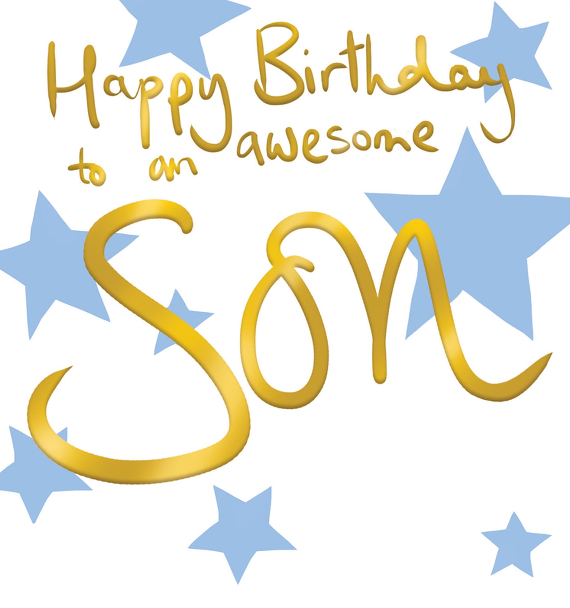 Awesome Son Blue Stars Birthday Card from Penny Black