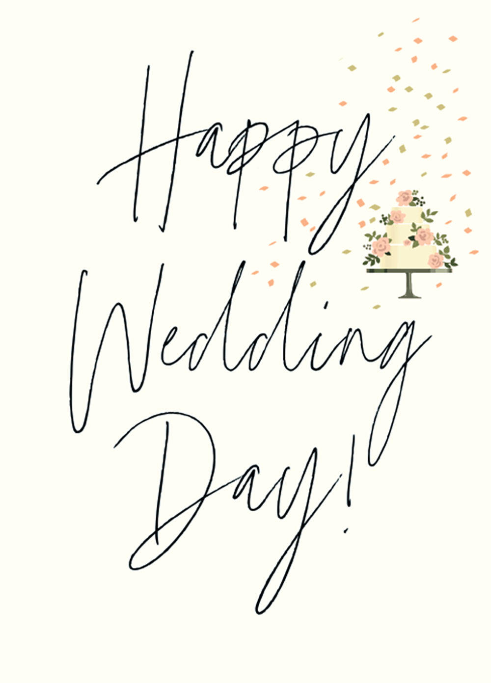 Script Happy Wedding Day Card at Penny Black