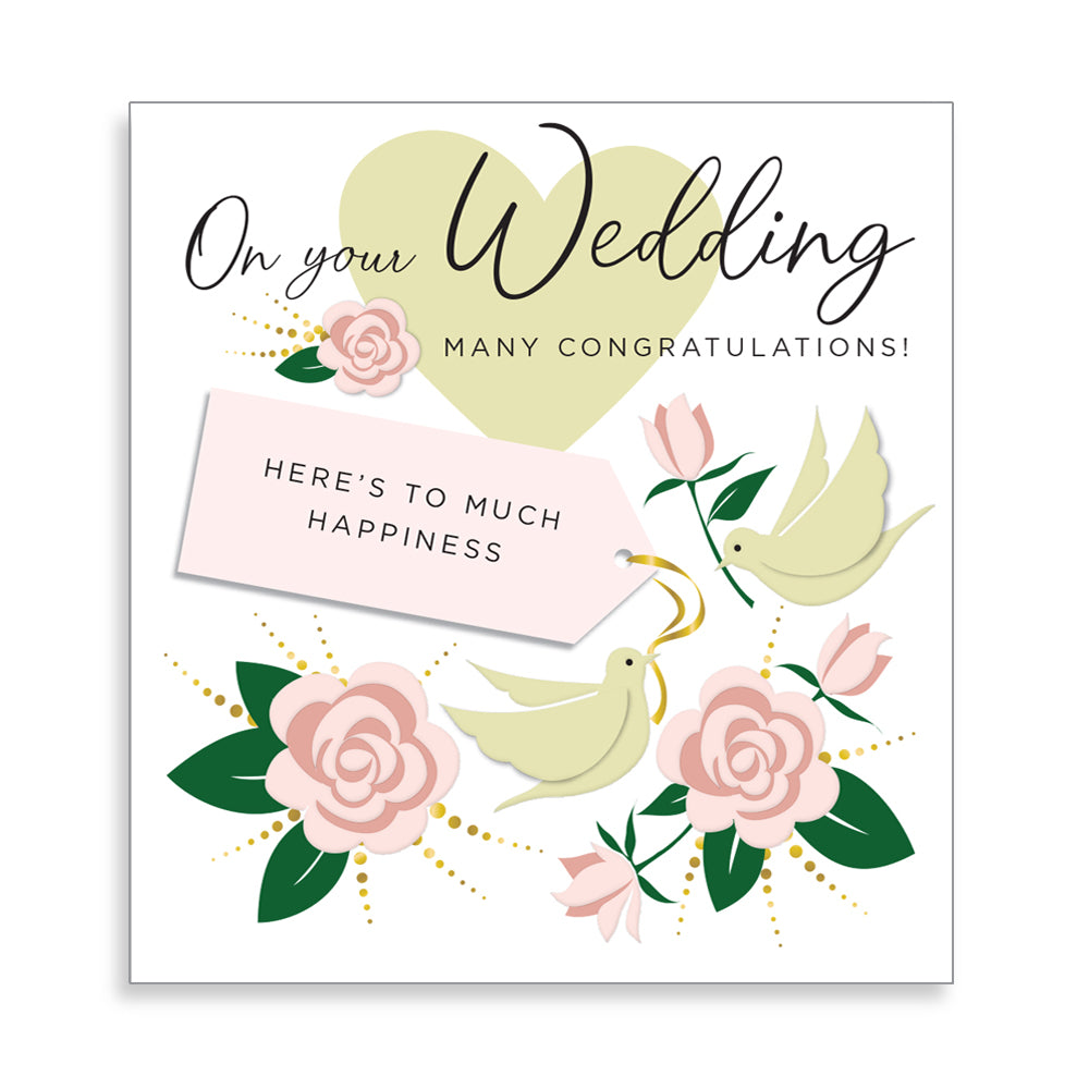 Much Happiness Wedding Card from Penny Black