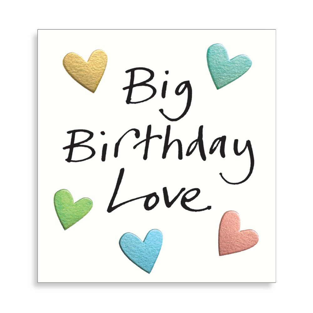 Big Birthday Love Foil Hearts Card from Penny Black