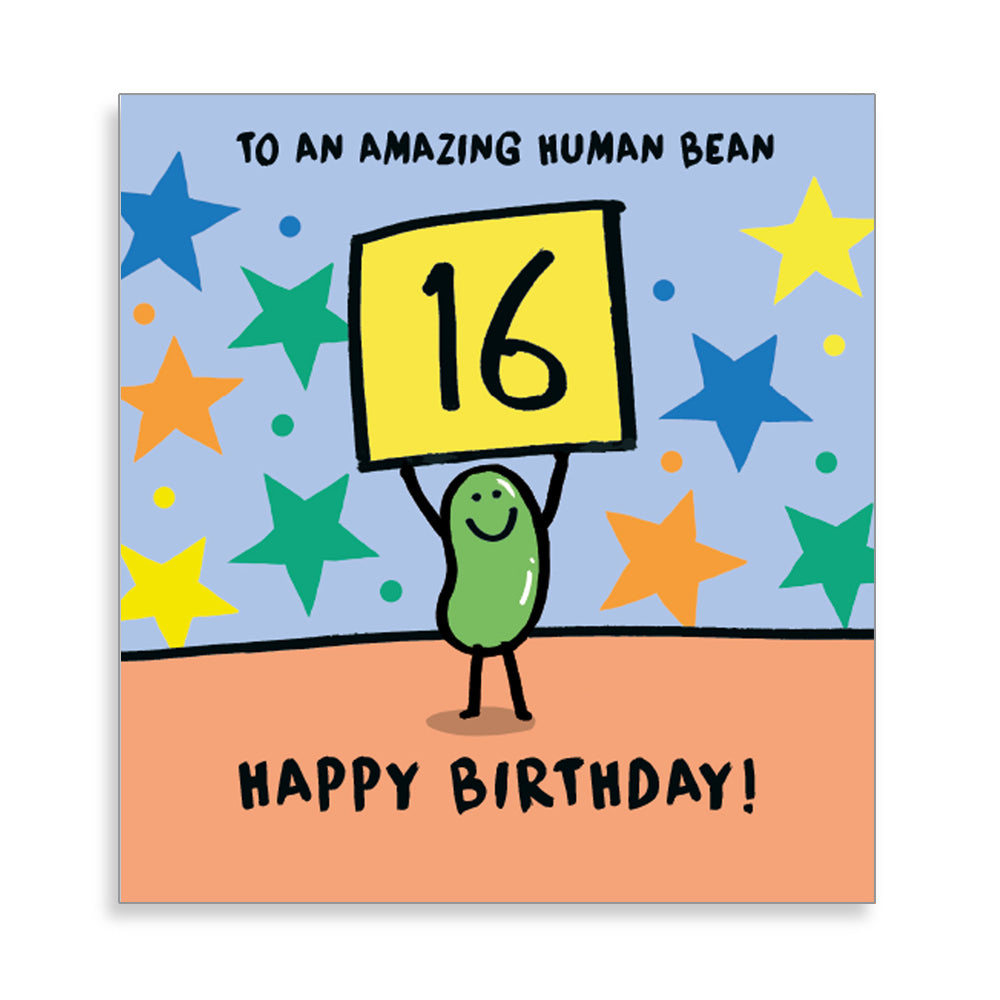 To An Amazing Human Bean 16th Birthday Card from Penny Black