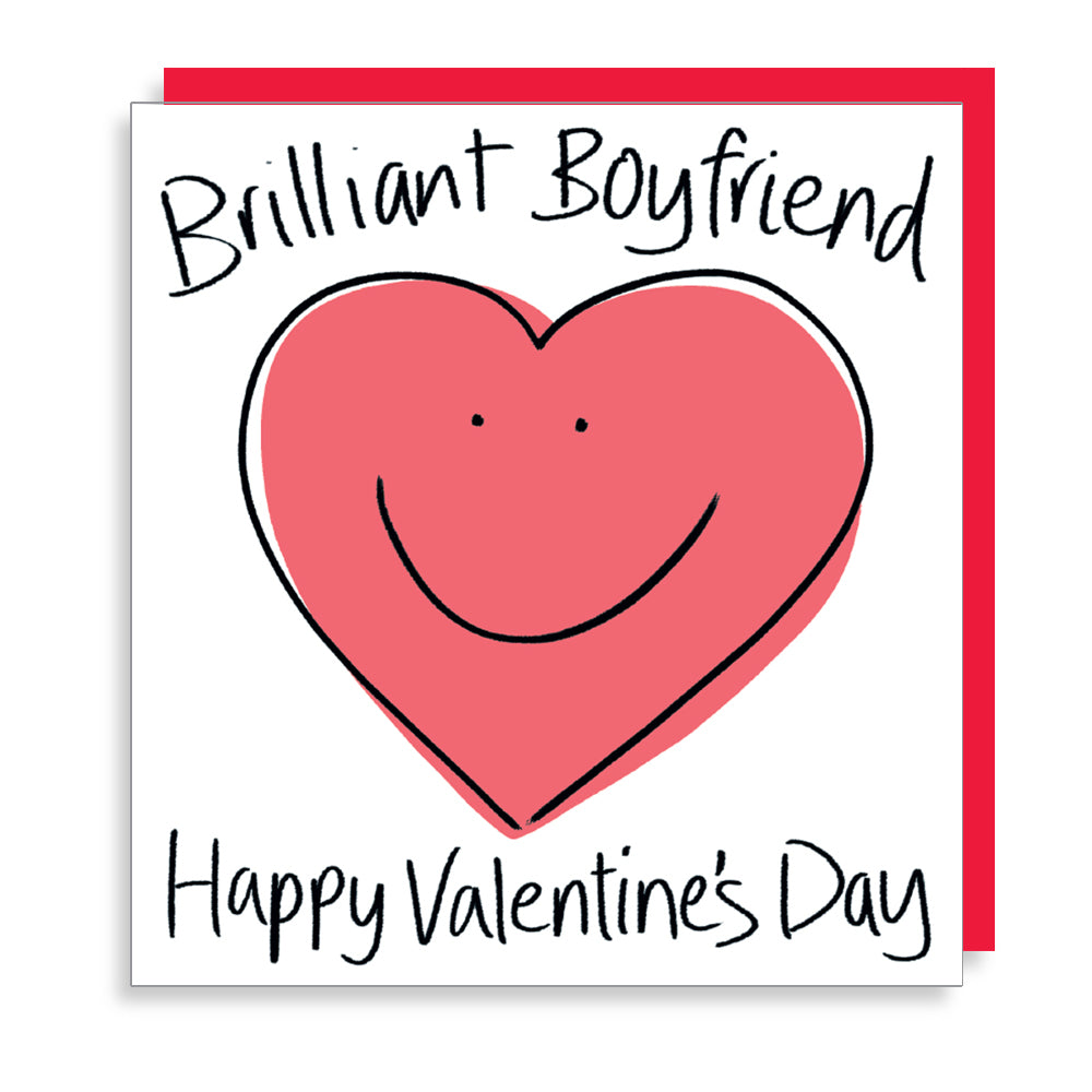 Red Heart Brilliant Boyfriend Valentine's Day Card By Penny Black