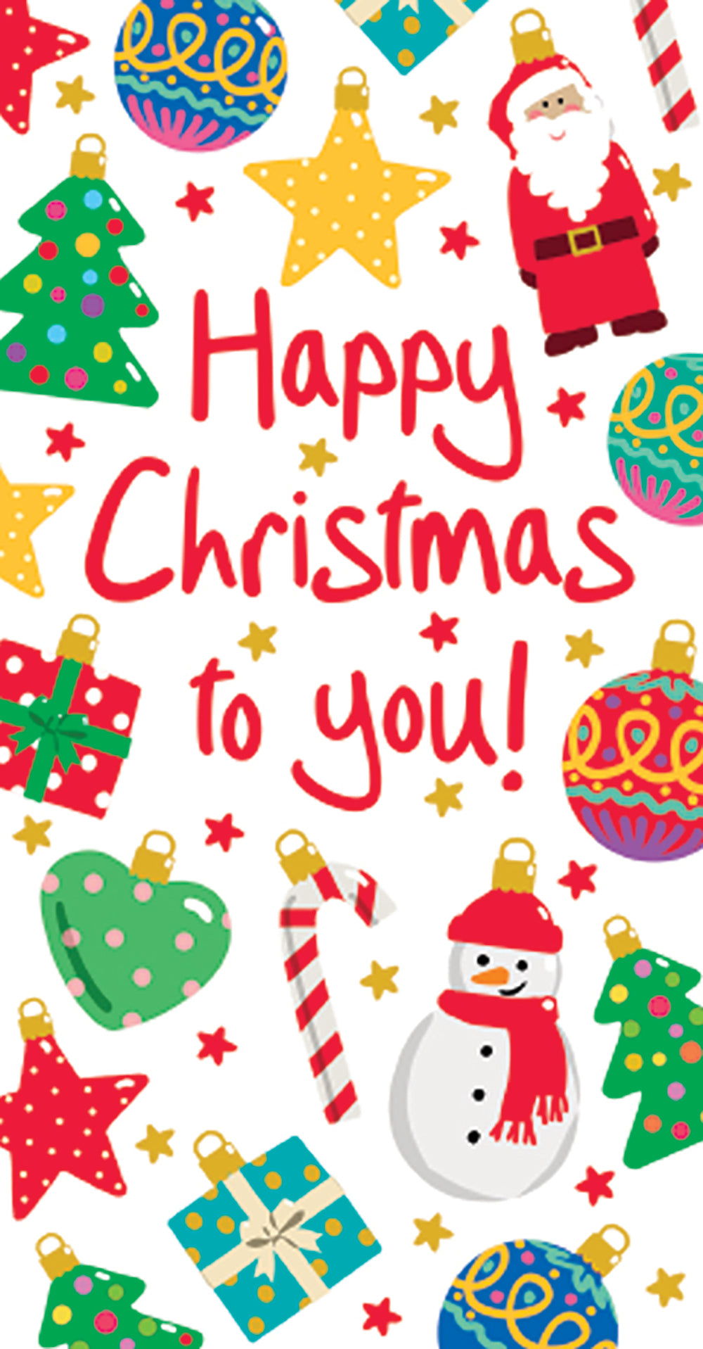 Colourful Baubles Christmas Money Wallet Card By Penny Black
