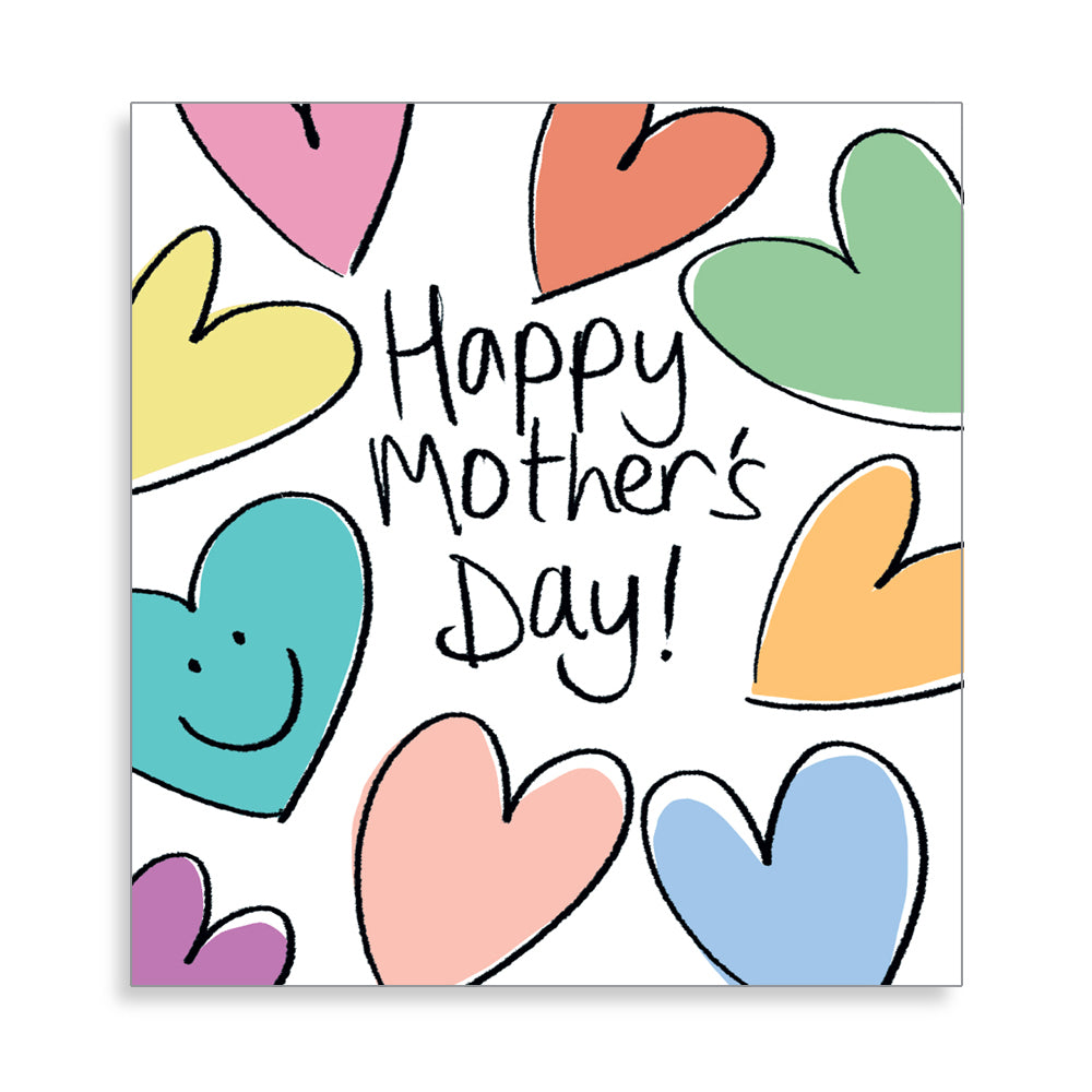 Happy Colourful Hearts Mother&#39;s Day Card by penny black