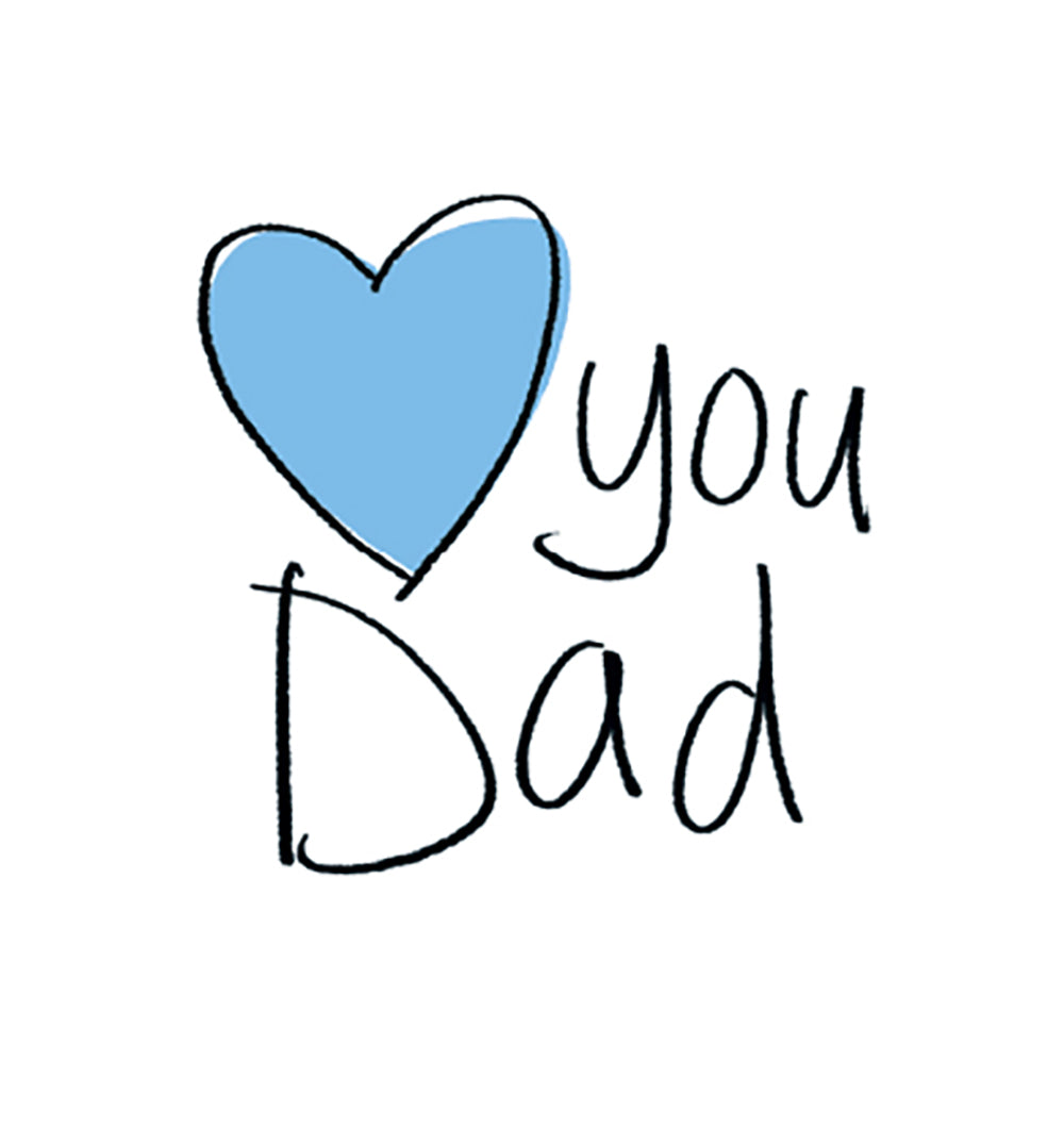 Blue Heart Love You Dad Father's Day Card By Penny Black