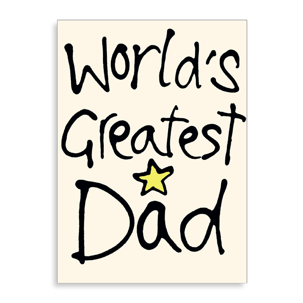 World's Greatest Dad Gold Star Father's Day Card By Penny Black