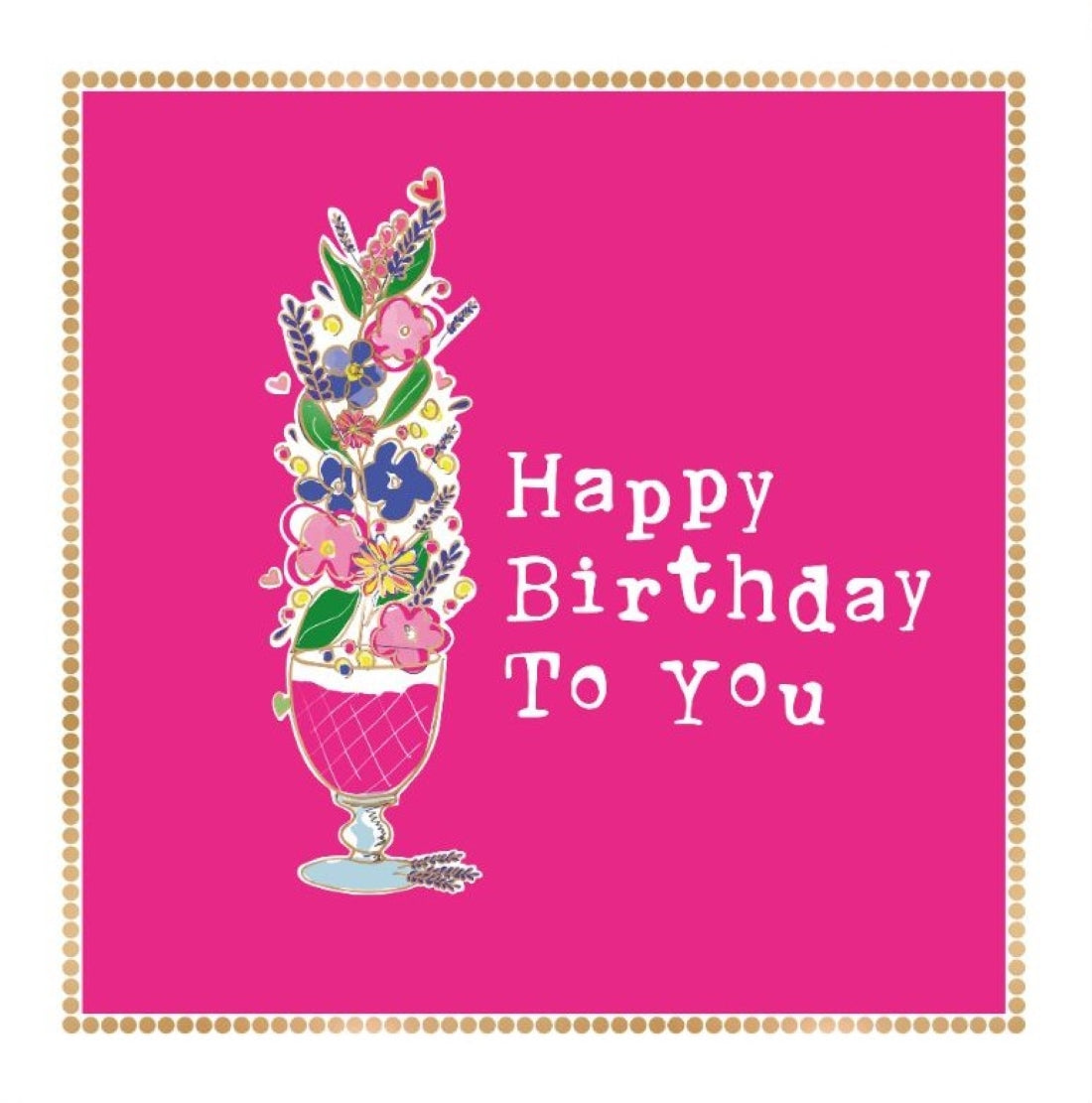 Cocktail Of Cosmo Flowers Birthday Card from Penny Black