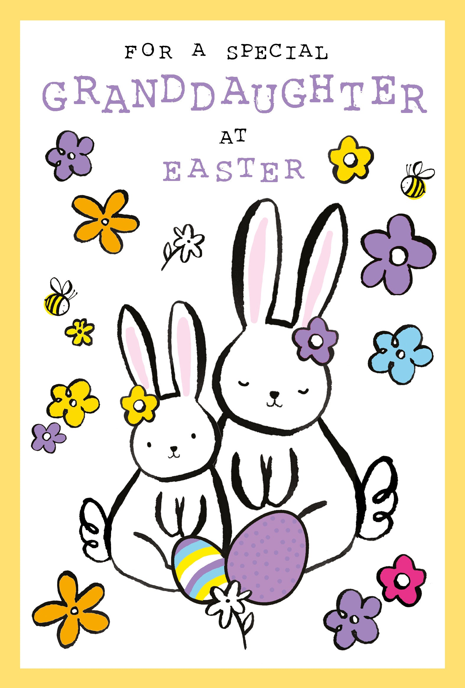 Granddaughter Cute Bunnies Easter Card by penny black