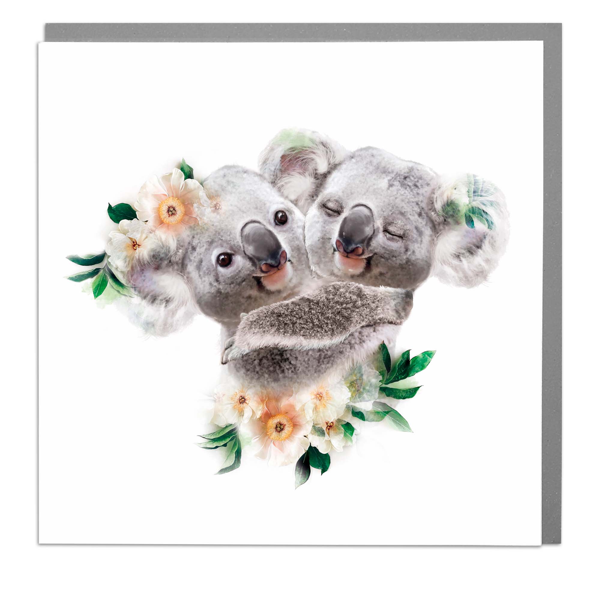 Hugging Koalas Floral Photographic Art Card from Penny Black