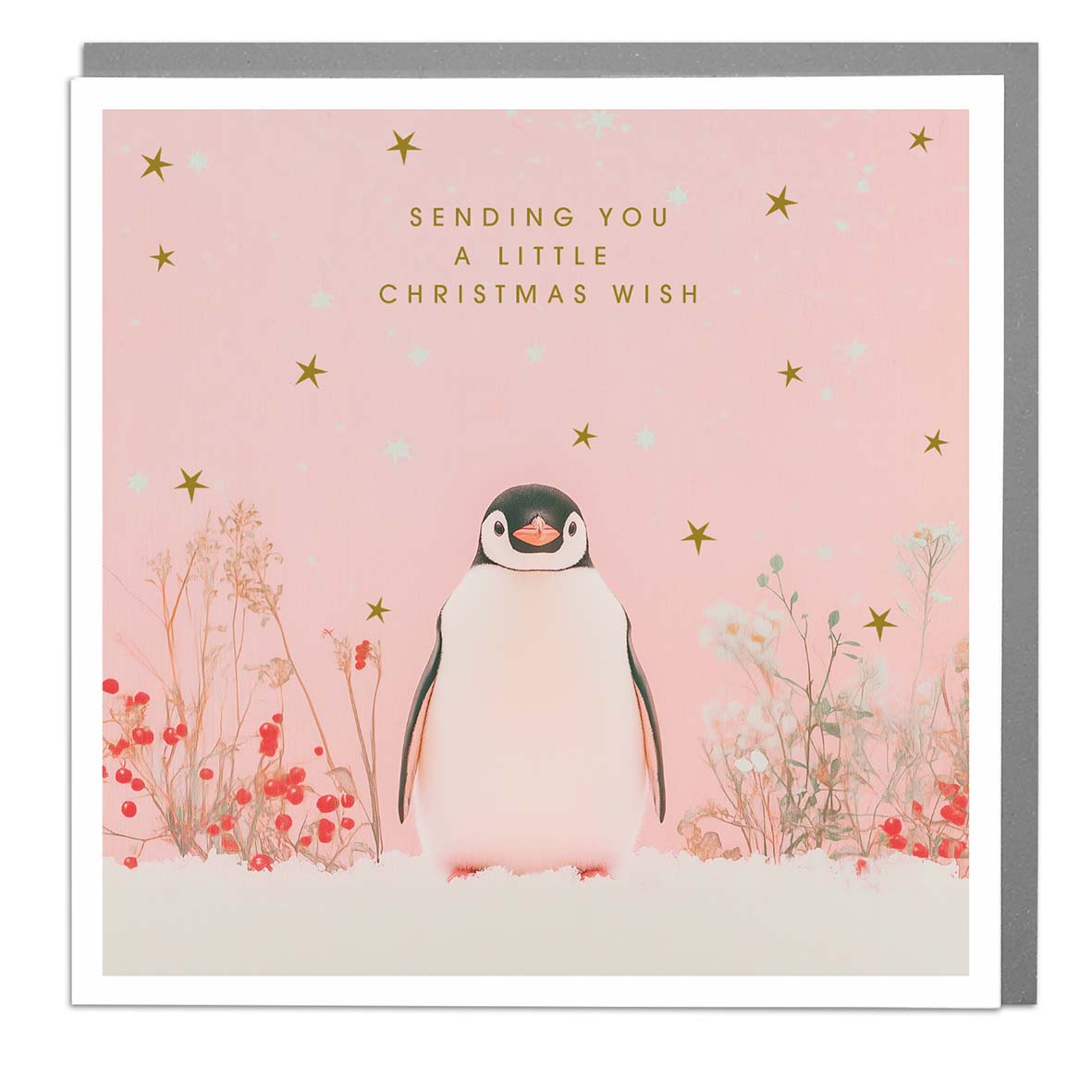 Little Pudgy Penguin Christmas Wish Card by penny black
