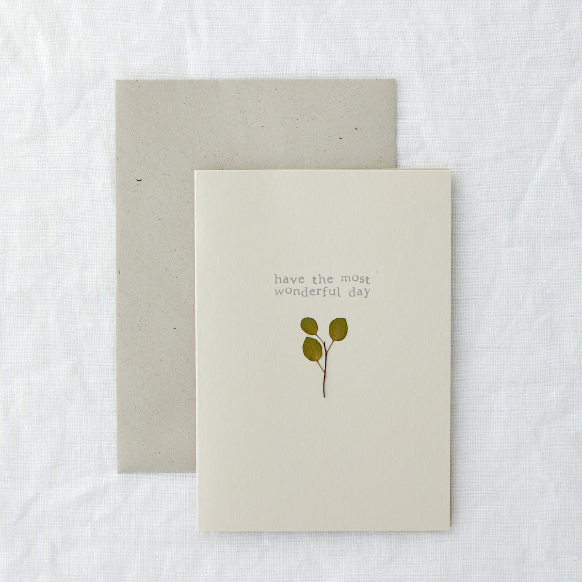 Most Wonderful Day Pressed Leaves Card by penny black