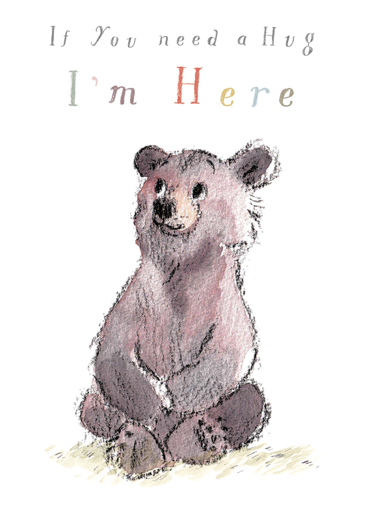 If You Need A Bear Hug I'm Here Empathy Card from Penny Black