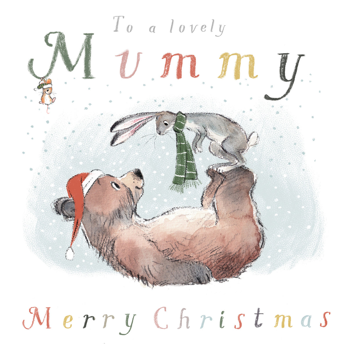 Special Mummy Hare & Bear Christmas Card By Penny Black