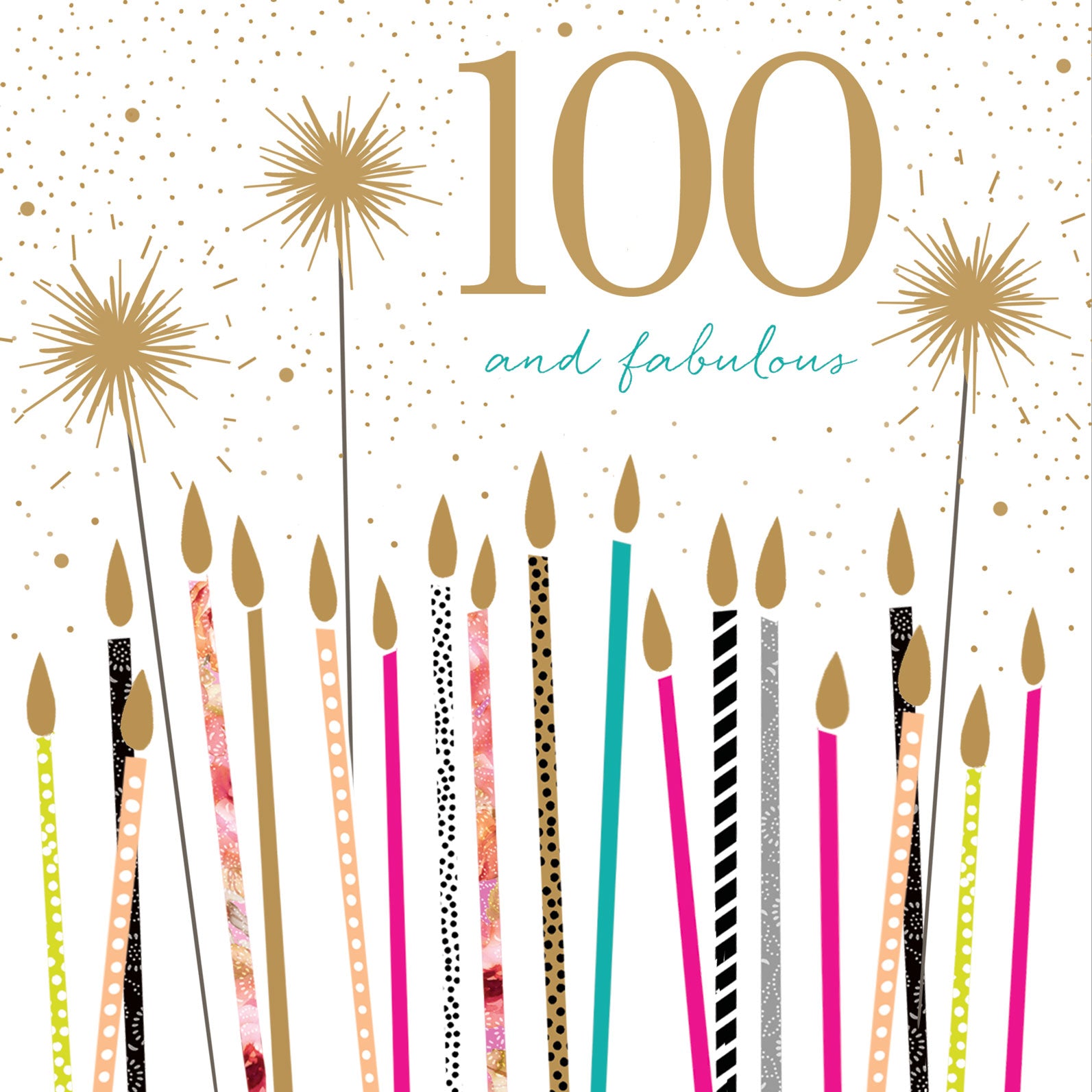 Fabulous Gold Candles 100th Birthday Card at Penny Black