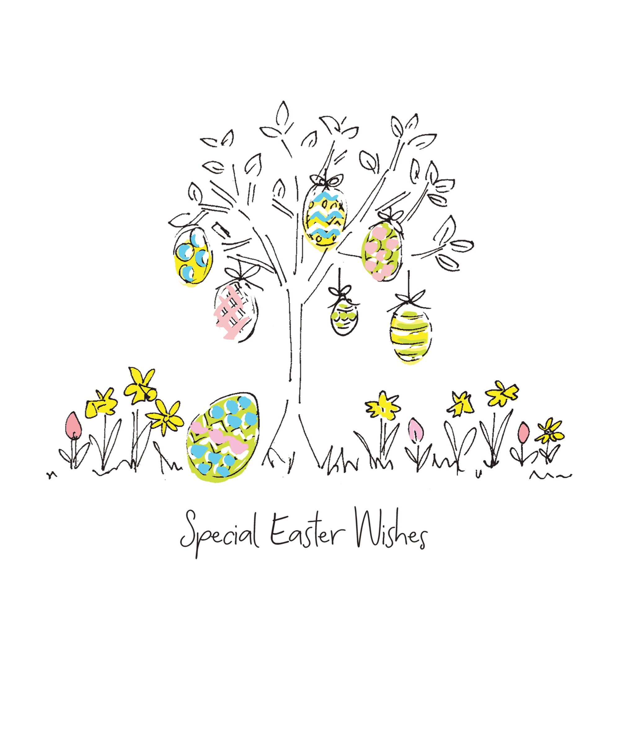 Pastel Easter Egg Tree Card by penny black