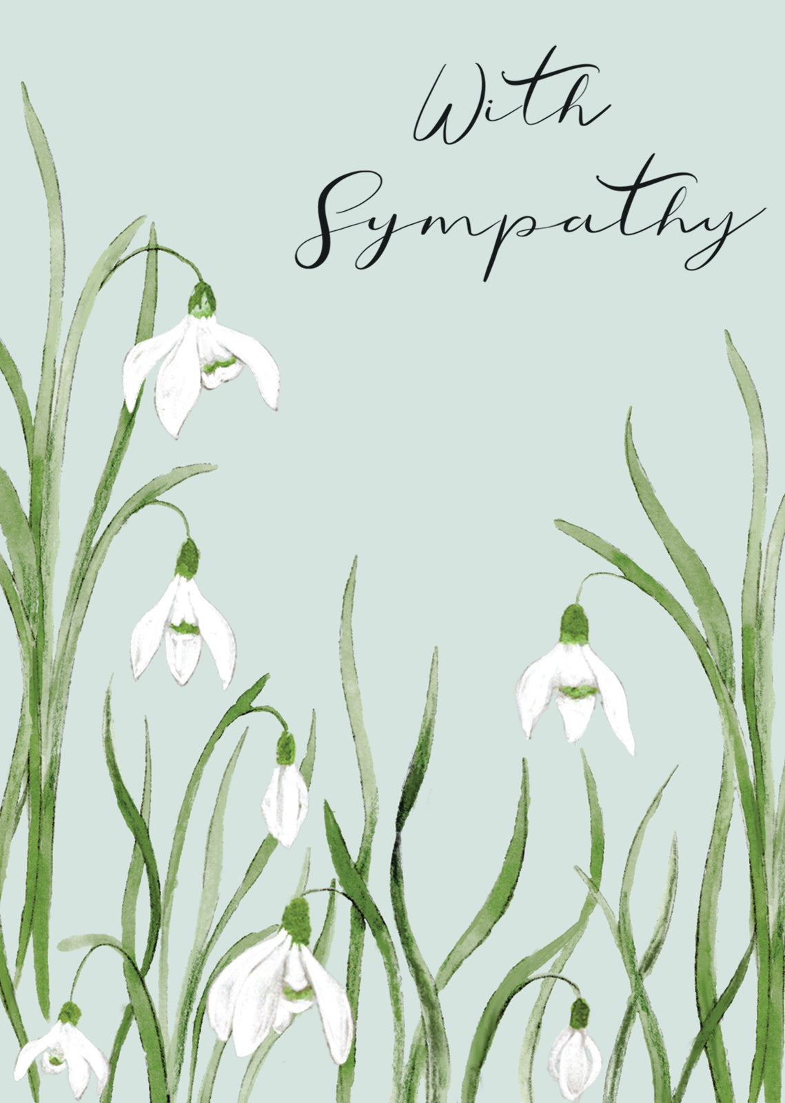 Painted Snowdrops With Sympathy Card at Penny Black