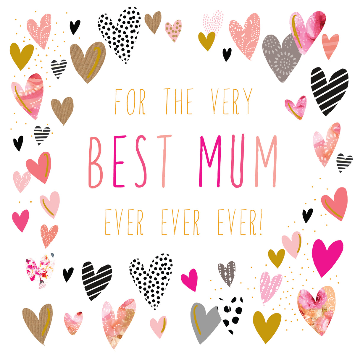 Very Best Mum Ever Hearts Mother&#39;s Day Card by penny black