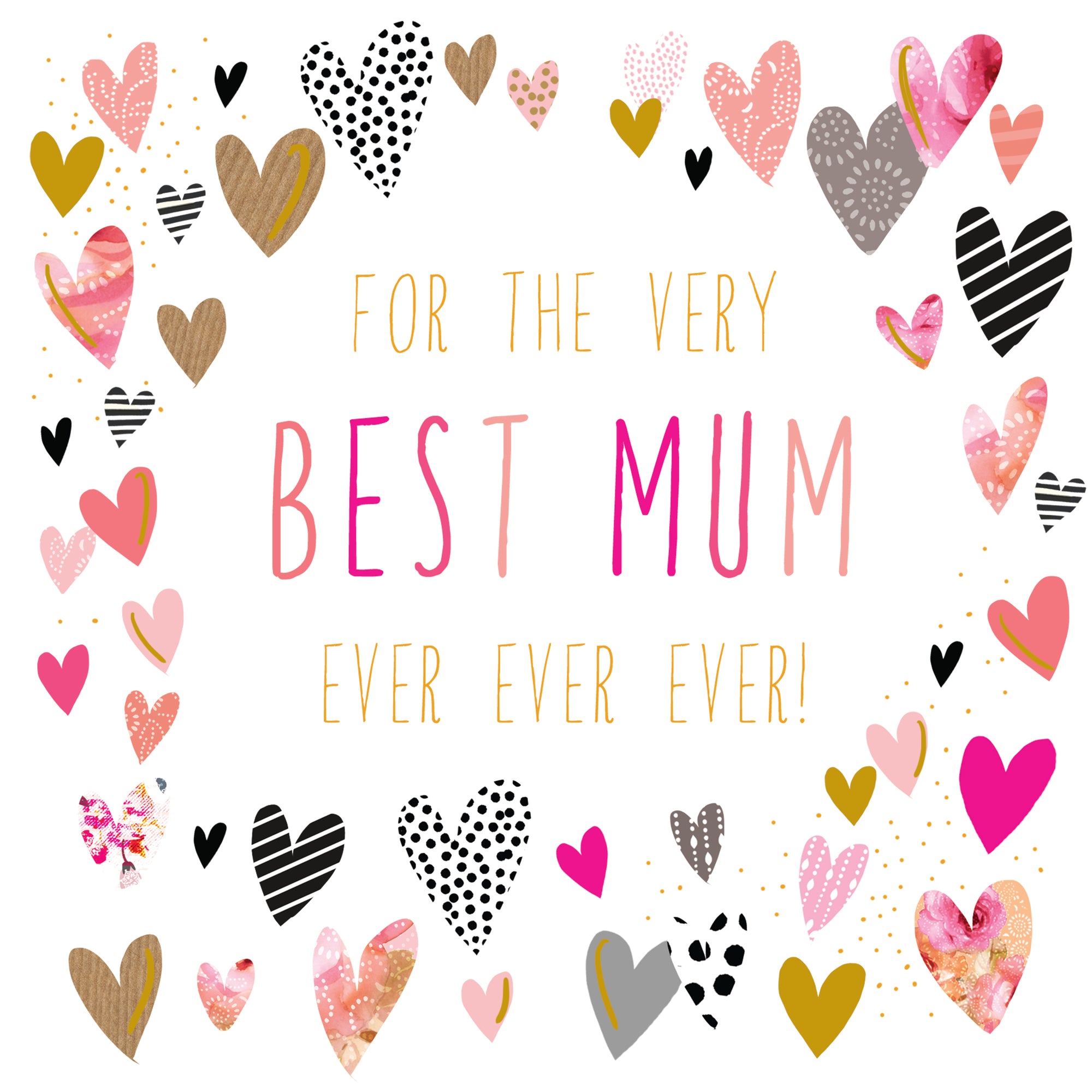 Very Best Mum Ever Hearts Mother's Day Card by penny black