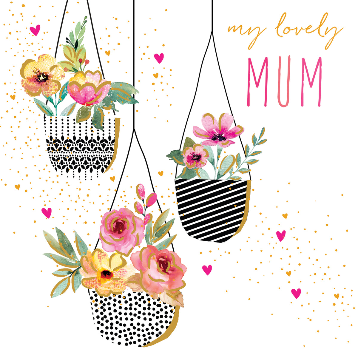 Lovely Mum Hanging Baskets Mother&#39;s Day Card by penny black