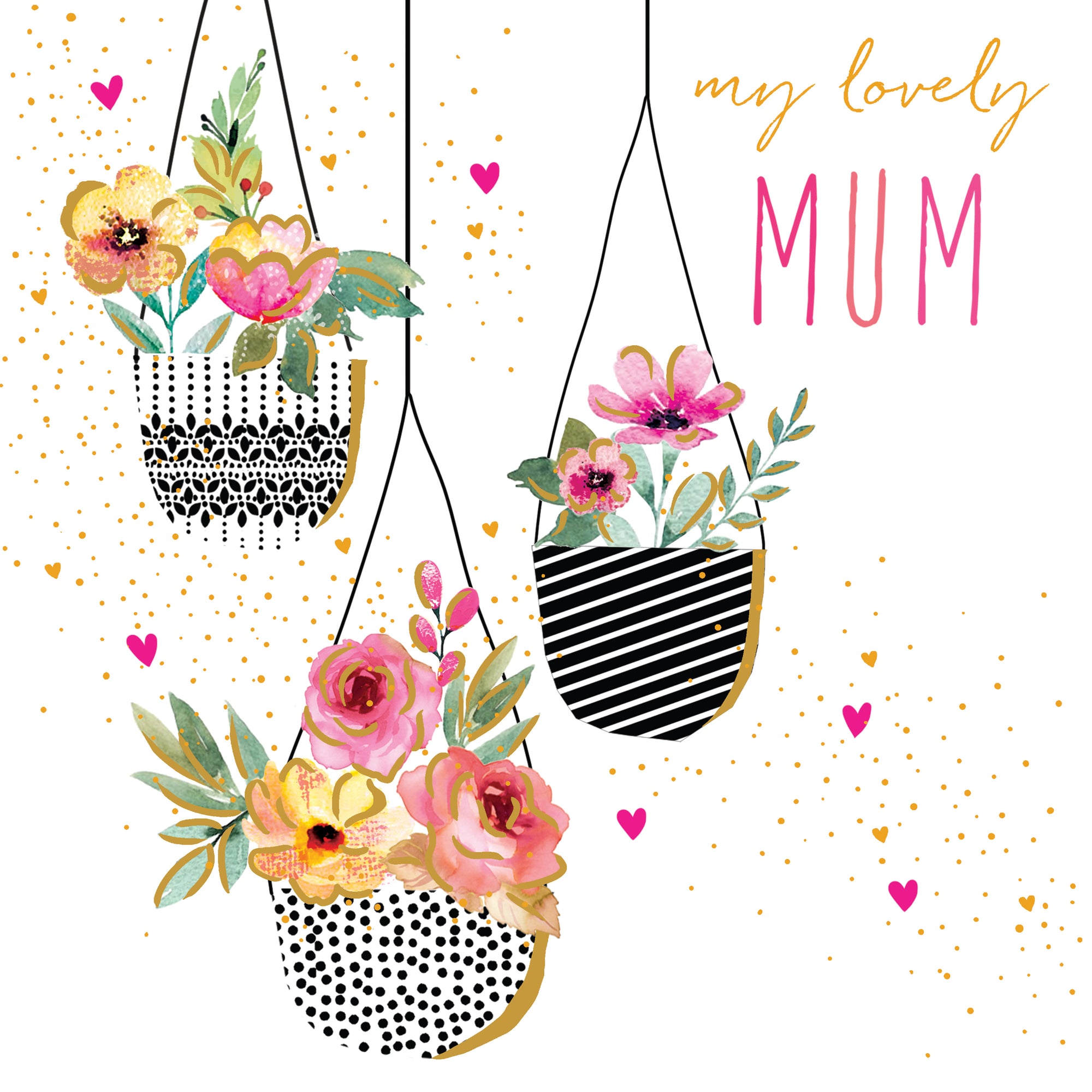 Lovely Mum Hanging Baskets Mother's Day Card by penny black