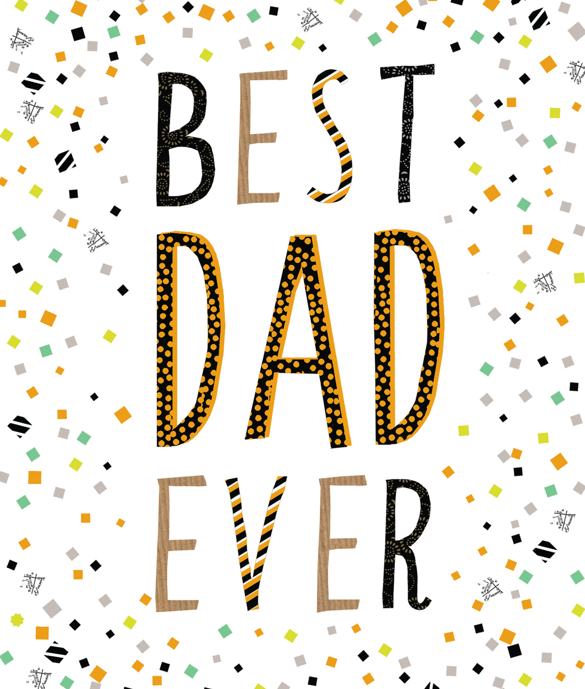 Best Dad Ever Confetti Father&#39;s Day Card by penny black