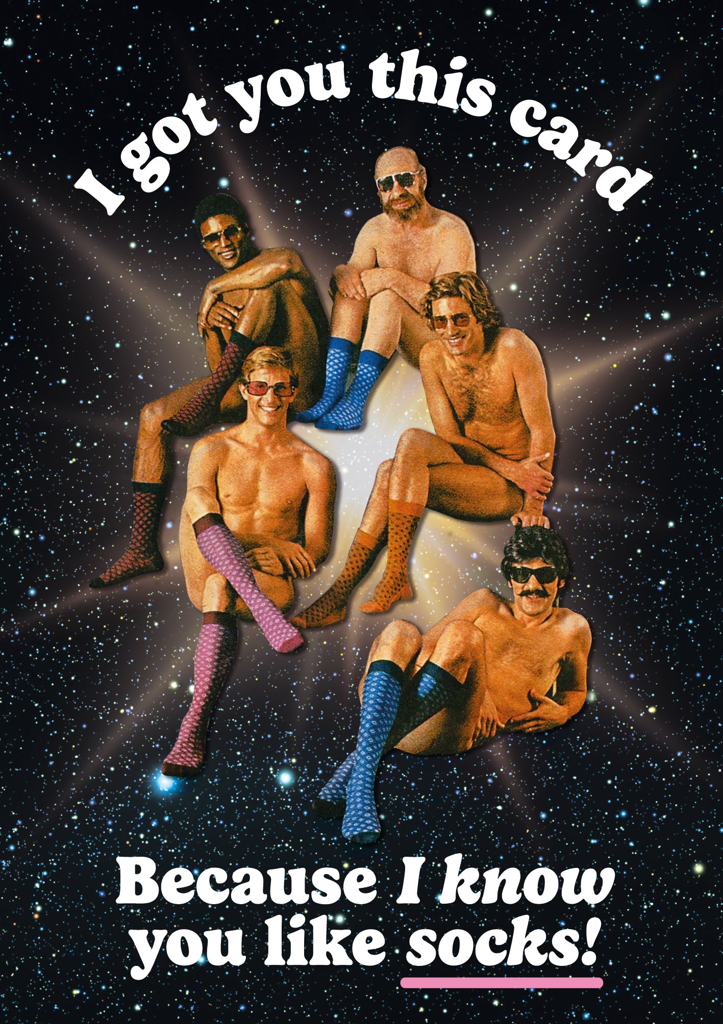 Men In Socks Funny Card at Penny Black