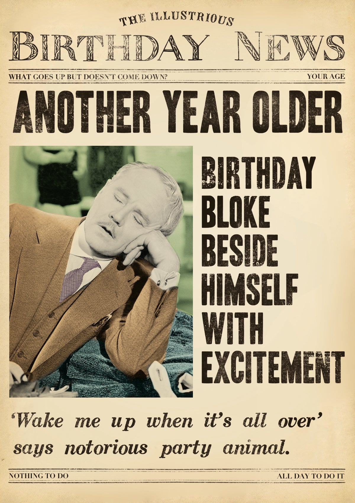 Beside Himself Funny Birthday Card by penny black