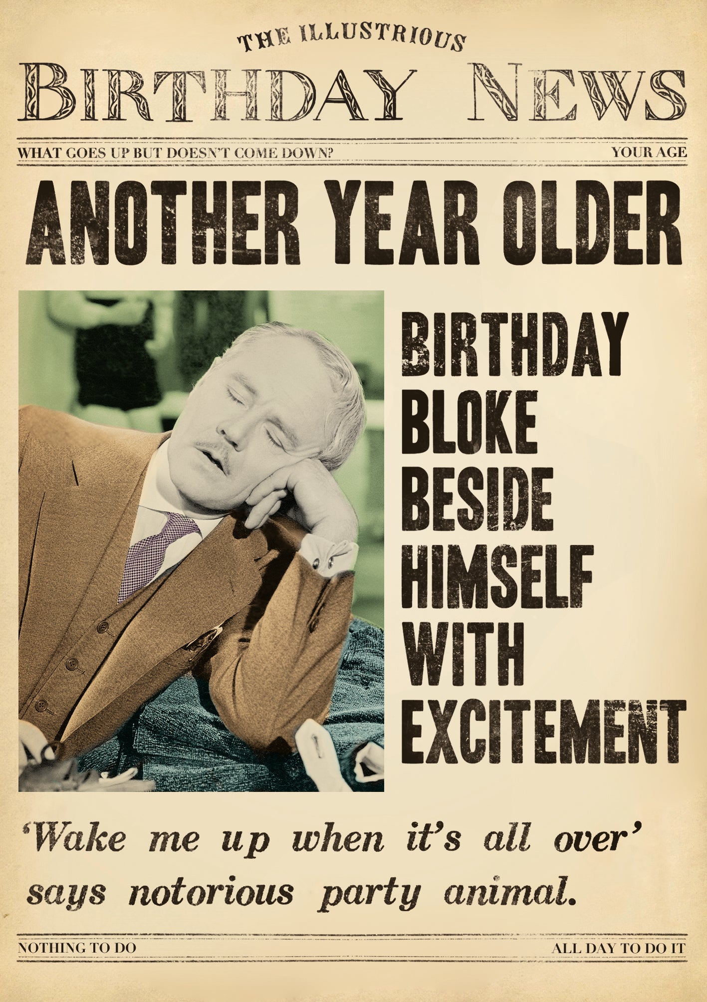 Beside Himself Funny Birthday Card by penny black