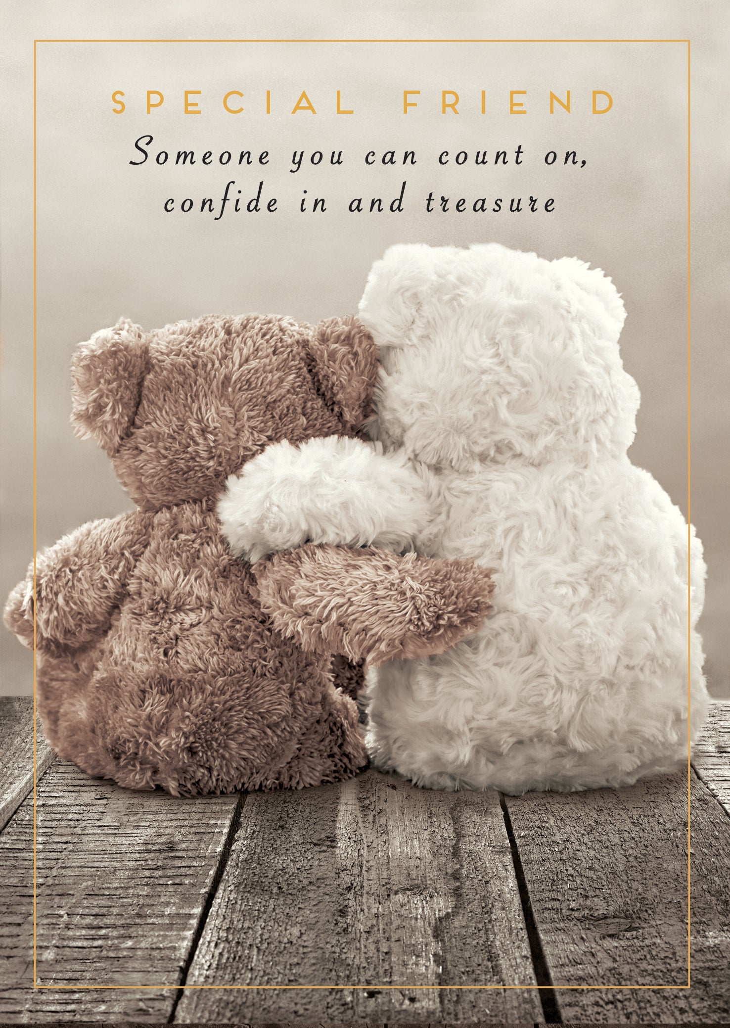 Teddy Bears Hugging Special Friend Card at Penny Black