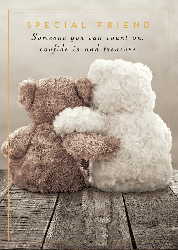 Teddy Bears Hugging Special Friend Card - Penny Black