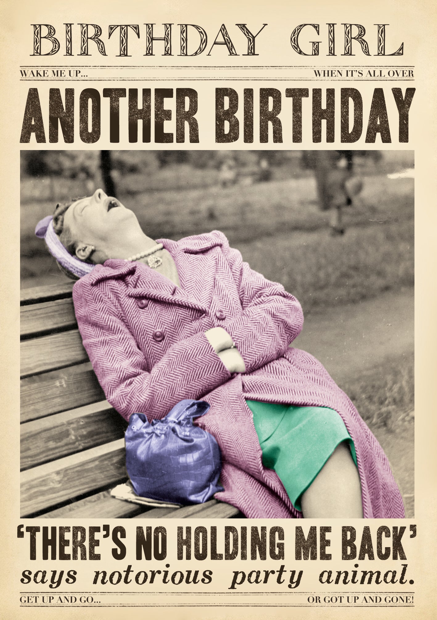 No Holding Me Back Funny Birthday Card by penny black