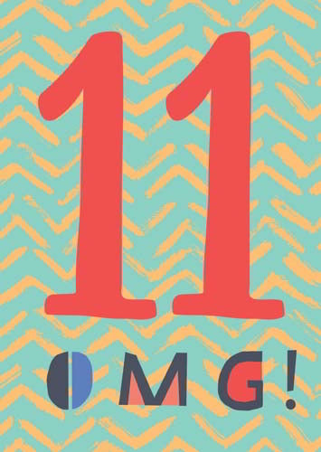 11 Omg Chevrons Birthday Card from Penny Black