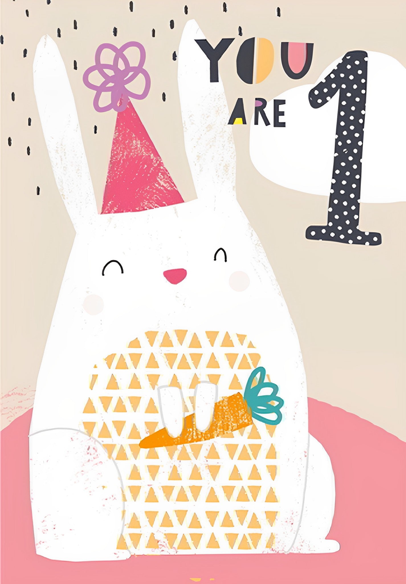 You Are 1 Party Rabbit Birthday Card from Penny Black
