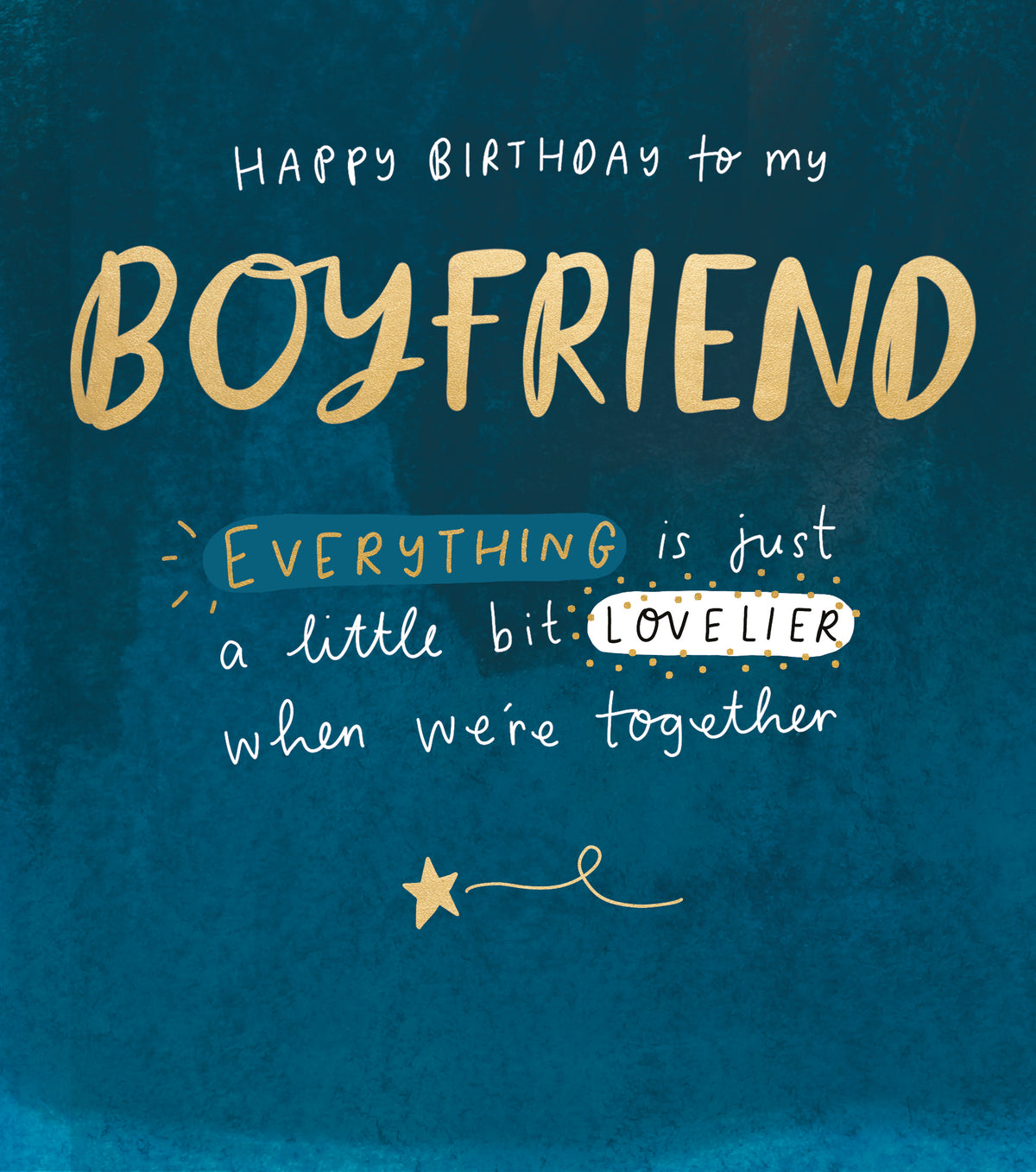 Everything Is Lovelier Boyfriend Birthday Card at Penny Black