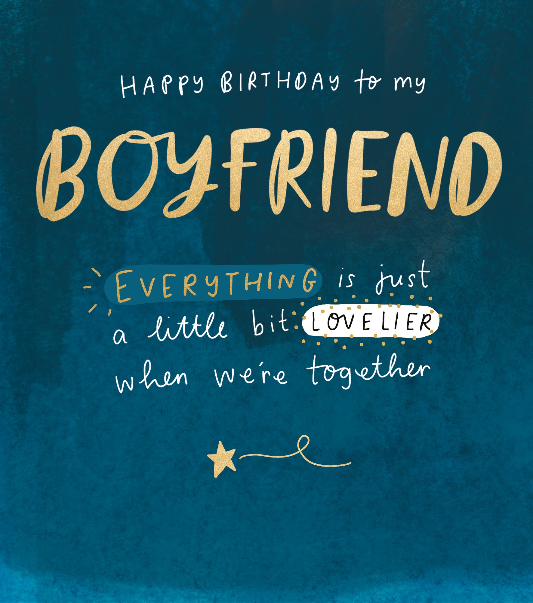 Everything Is Lovelier Boyfriend Birthday Card at Penny Black